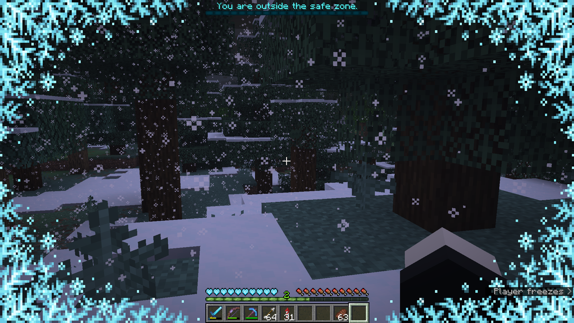 Demonstration of the "consumable" border