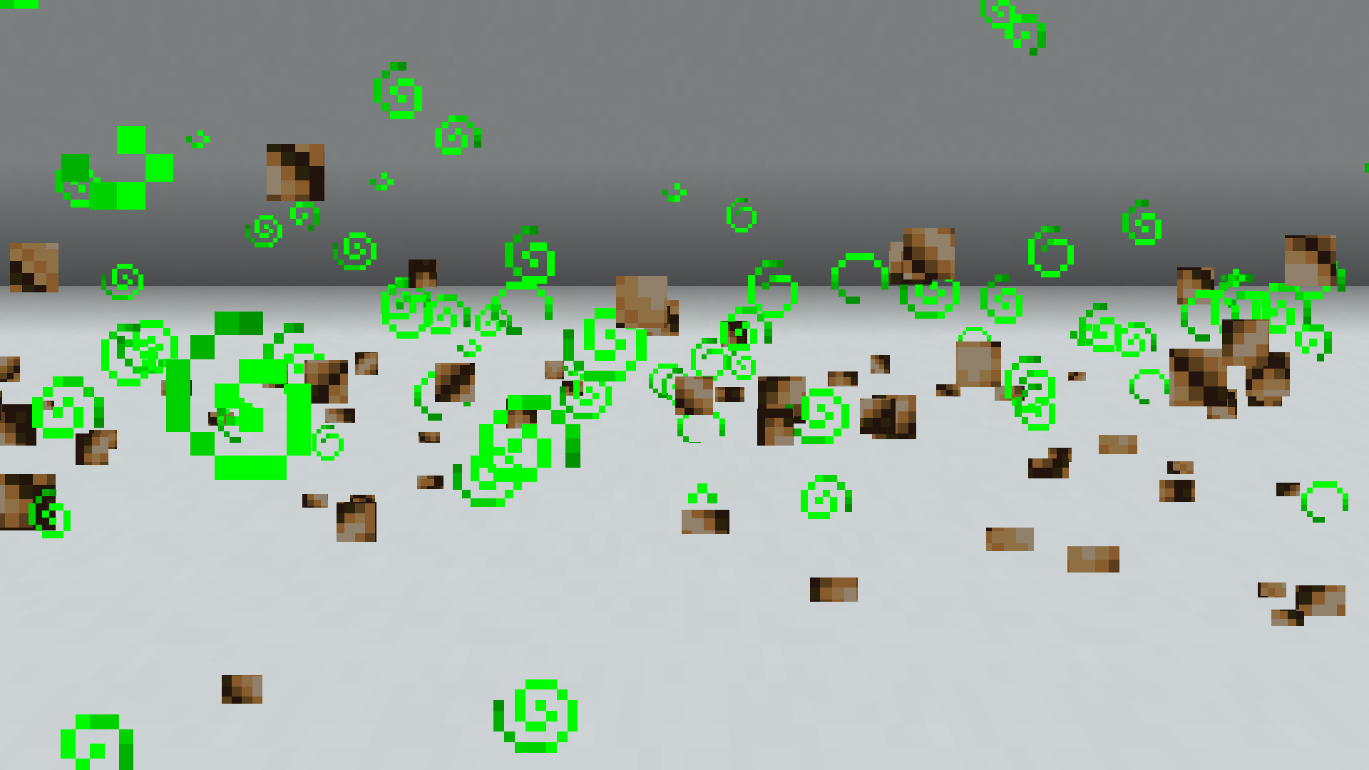 Demonstration of the "particle" border with particle data