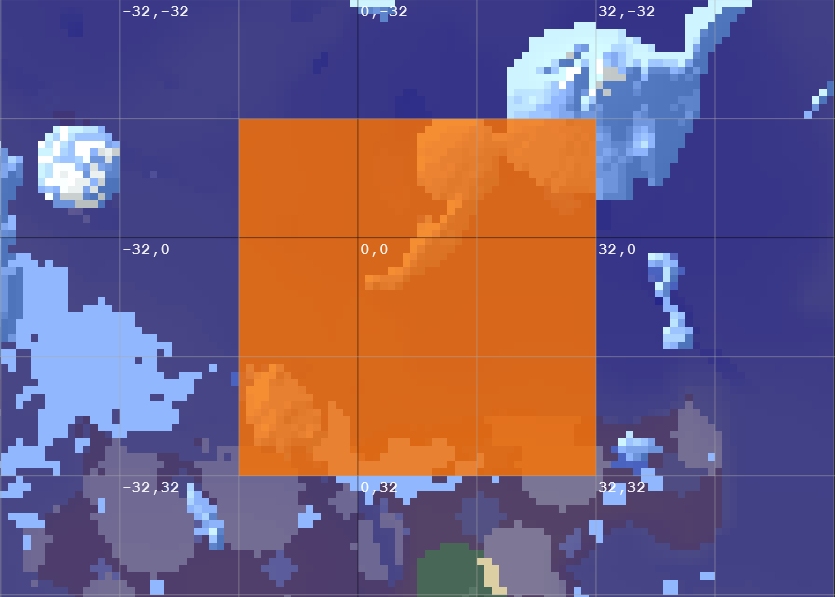 Demonstration of "from_world_origin" chunk selector