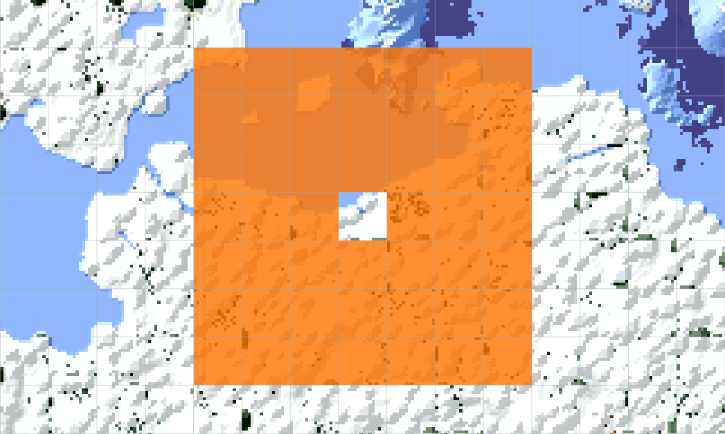 Demonstration of "from_world_spawn" chunk selector